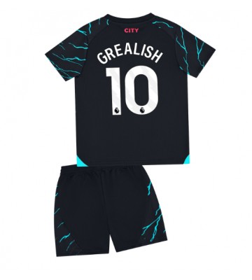 Maillot de foot Manchester City Jack Grealish #10 Troisième enfant 2023-24 Manches Courte (+ pantalon court)